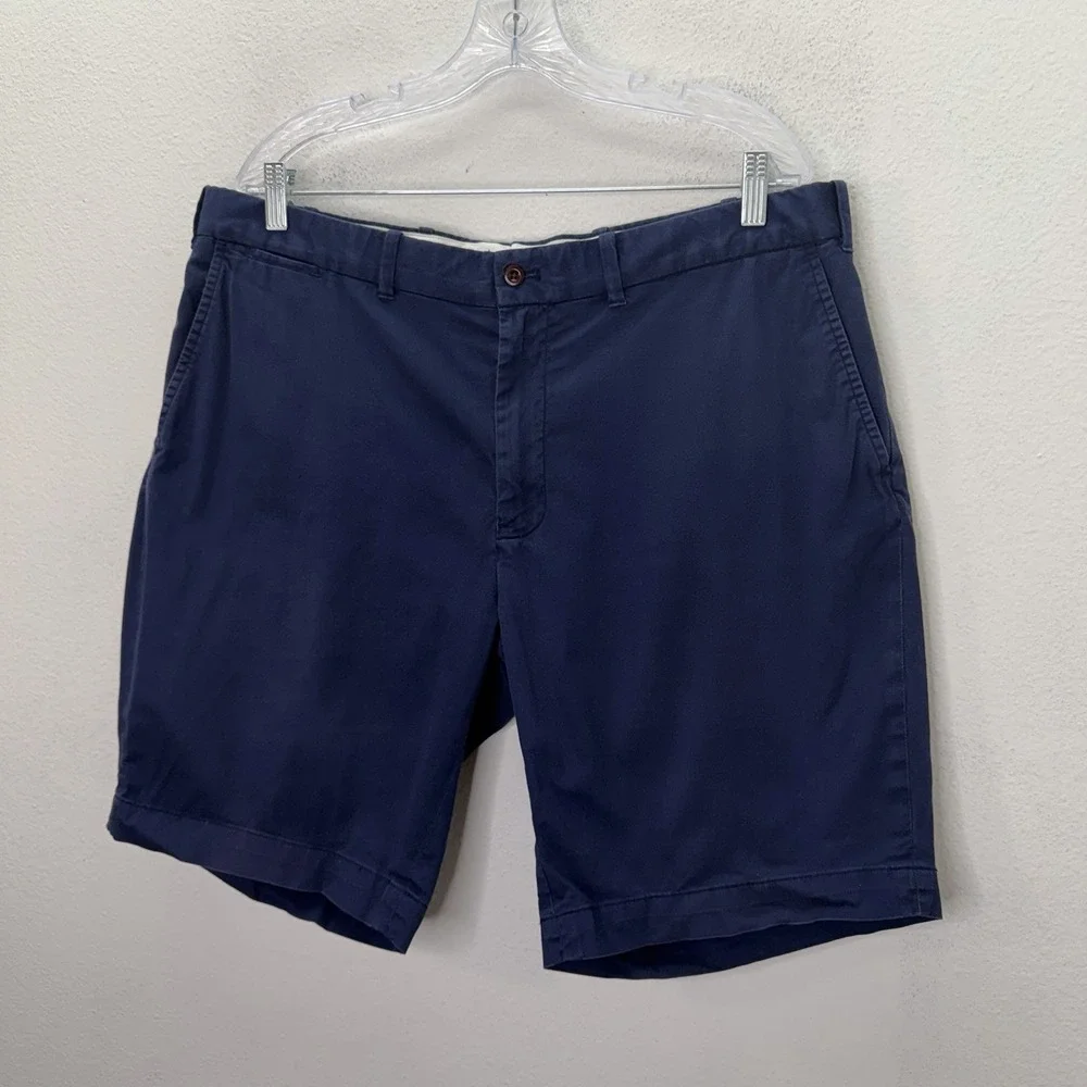 Polo Ralph Lauren Golf Shorts Mens 38 Navy Blue Chino Cotton Twill With Stretch